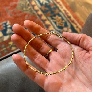 Tiffany and Co 18k yellow gold twist rope bangle